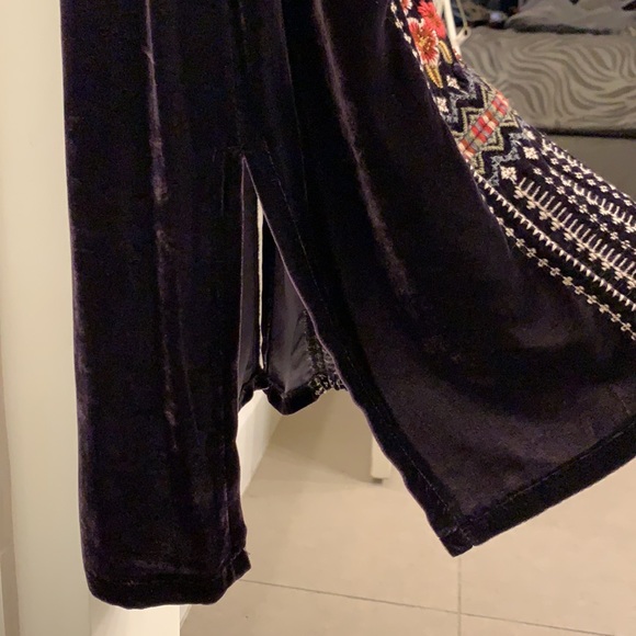 💜Johnny Was Matilda Button Down Djellaba Velvet Dress Size (XS) Warn Once!!!💜 - Picture 10 of 16